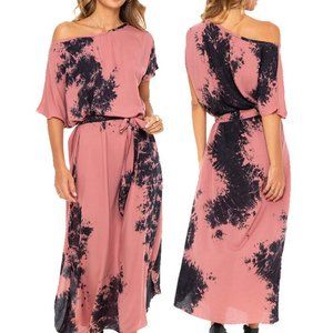 Khush Caftan Style Maika Midi Dress - Midnight Rose